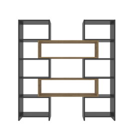 Hanah Home Poyraz - Negro y Roble